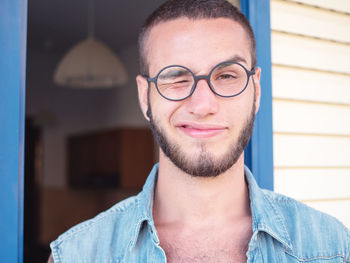 Portrait of a smiling young man