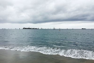 Scenic view of sea against sky