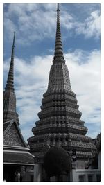 Low angle view of temple against sky