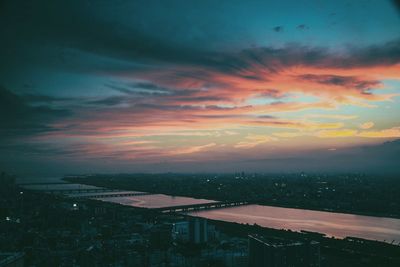 City at sunset