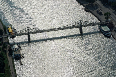 High angle view of bridge