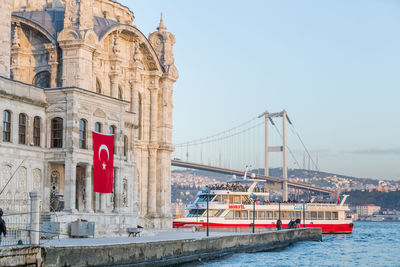 View of bridge against clear sky