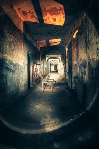 Interior of abandoned building