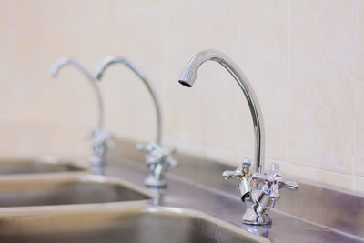 Close-up of sink in bathroom