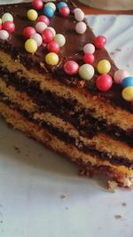 Close-up of cake on table