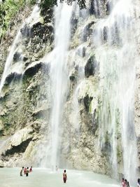 Scenic view of waterfall