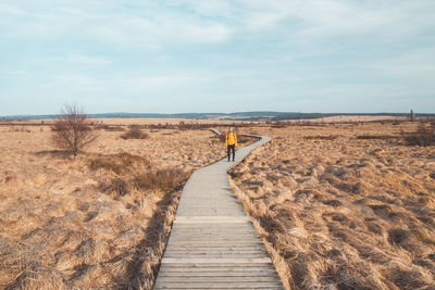 Pier over field