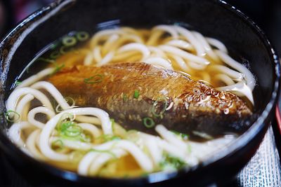Close-up of soup in bowl