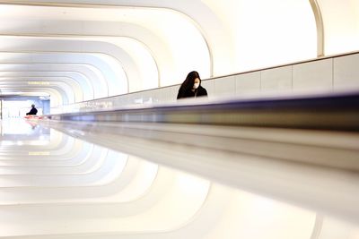 Full length of man in tunnel