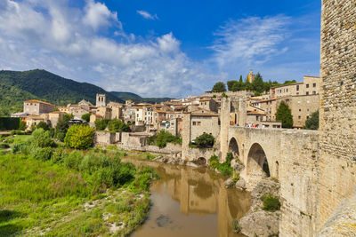 Panoramic view of historic building against sky