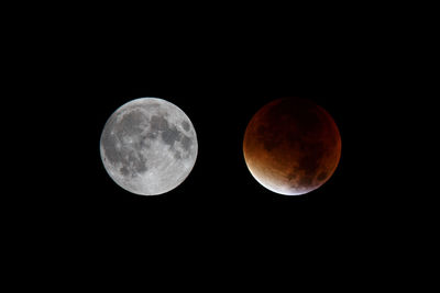 Low angle view of moon in sky