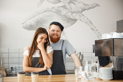 Portrait of a smiling young couple