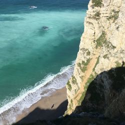 High angle view of beach