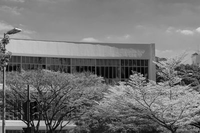 Built structure against cloudy sky