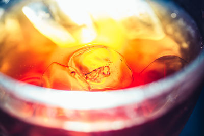 Close-up of ice cream in glass