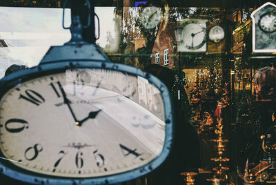 Close-up of old clock
