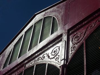 Low angle view of building against clear sky