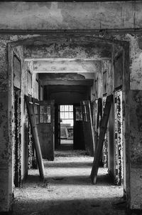 Interior of abandoned building