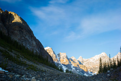 Scenic view of rocky mountains against sky