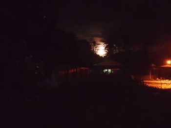 Illuminated sky at night