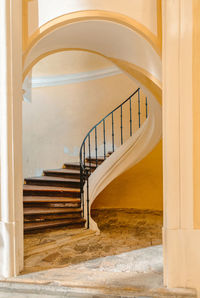 Spiral staircase of building