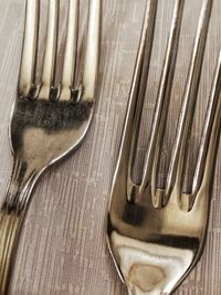 High angle view of kitchen utensils