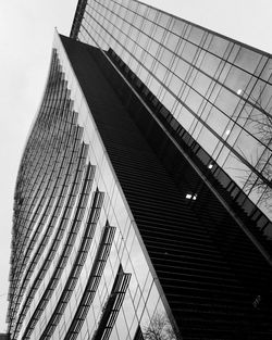 Low angle view of modern building against sky