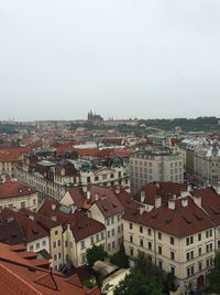 High angle view of townscape against sky