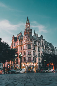 View of building against cloudy sky