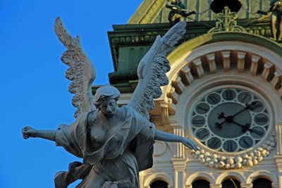 Low angle view of statue