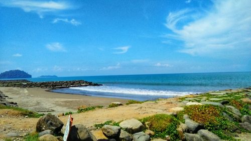 Scenic view of sea against sky