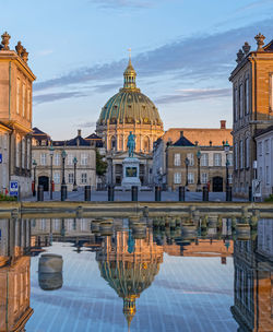 Amalienborg in copenhagen denmark reflection