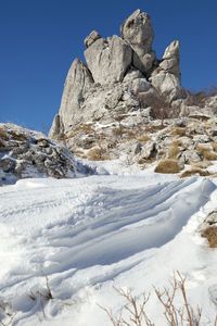 Winter on the velebit mountain, croatia