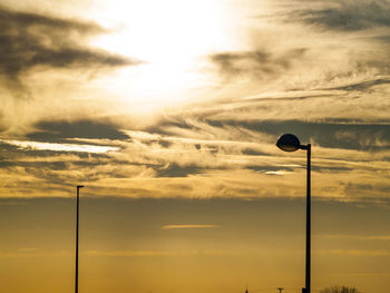 Low angle view of sky during sunset