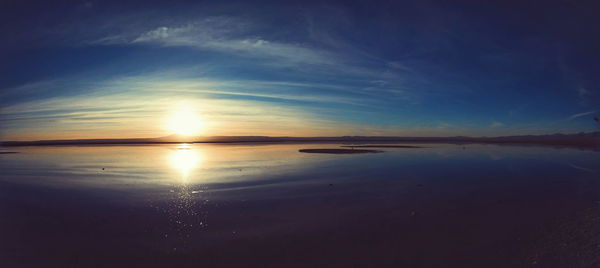 Scenic view of sea during sunset