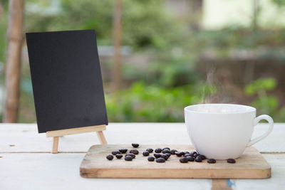 Close-up of tea served on table