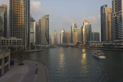 View of buildings in city at waterfront