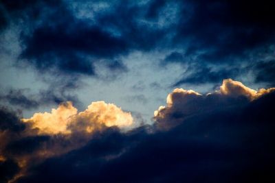 Low angle view of cloudy sky