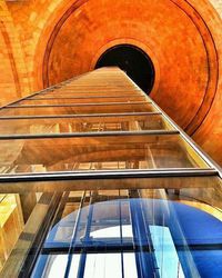 Low angle view of staircases in city