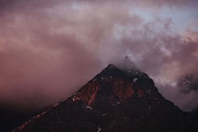 Low angle view of mountain against sky