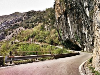 Road passing through mountains