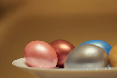 Close-up of eggs on table