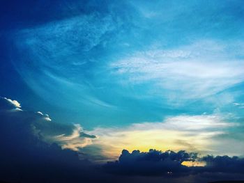 Scenic view of landscape against blue sky