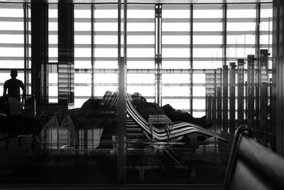 Chair in airport building