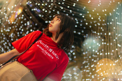 Young woman looking away