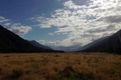 Scenic view of landscape against sky