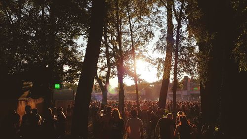 Group of people at music concert