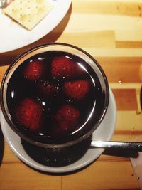 Close-up of food on table