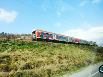 Train on road