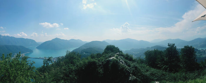 Panoramic view of mountains against sky